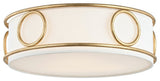 Jade 3-Light Flush Mount, Gold Leaf Finish
