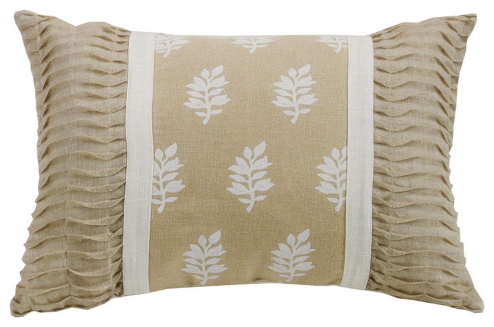 Oblong Pillow With Rouching Ends, 16x24