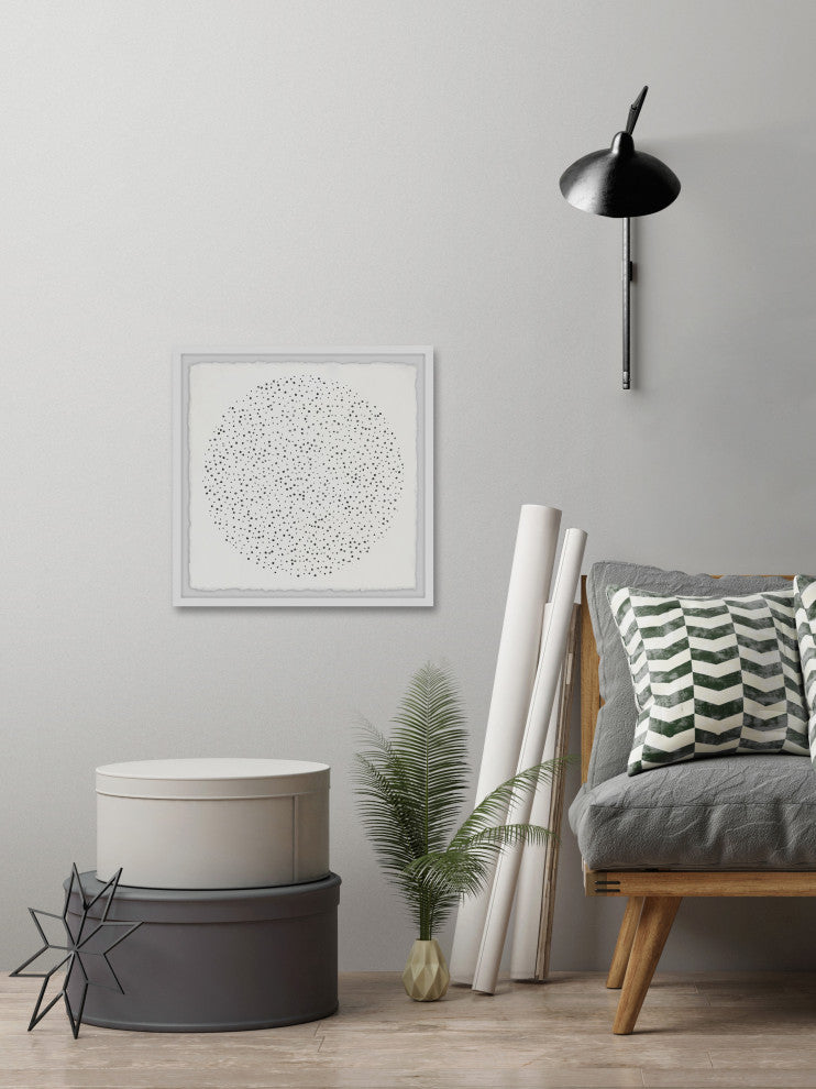 "Fragmented Dots" Framed Painting Print, 12x12