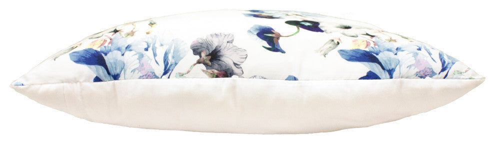 Linum Home Textiles Morning Glories Decorative Pillow Cover, Blue Multi, Square