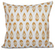 Ikat Tears, Geometric Print Pillow, Gold, 20"x20"
