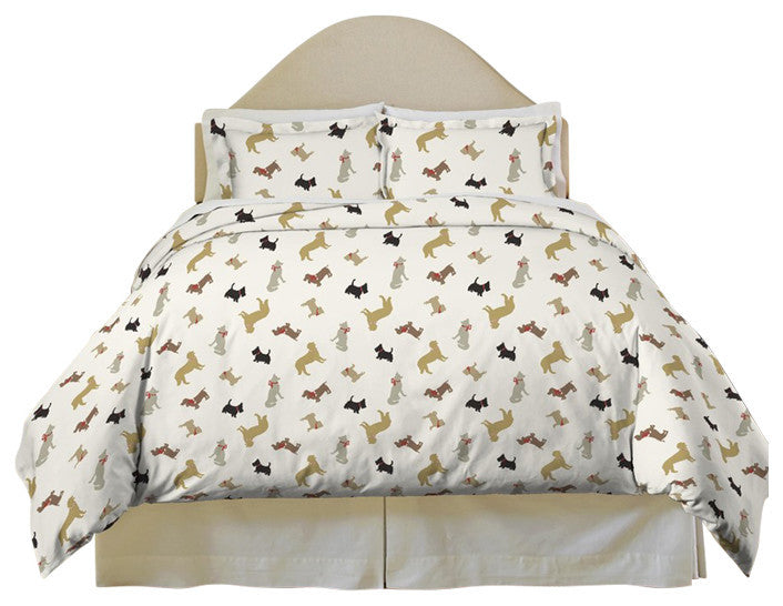 Pointehaven 170 GSM Duvet Set, Winter Dogs, Twin /Twin Xl