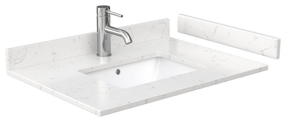 Icon 30" Dark Gray Single Vanity, Cultured Top, Nickel Trim