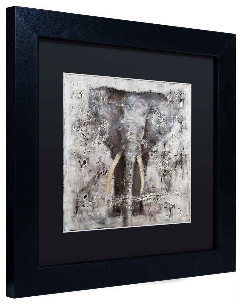 Joarez 'Wild Life' Framed Art, Black Frame, 11"x11", Black Matte