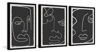 Future Beauties Triptych, Set of 3, 8x12 Panels