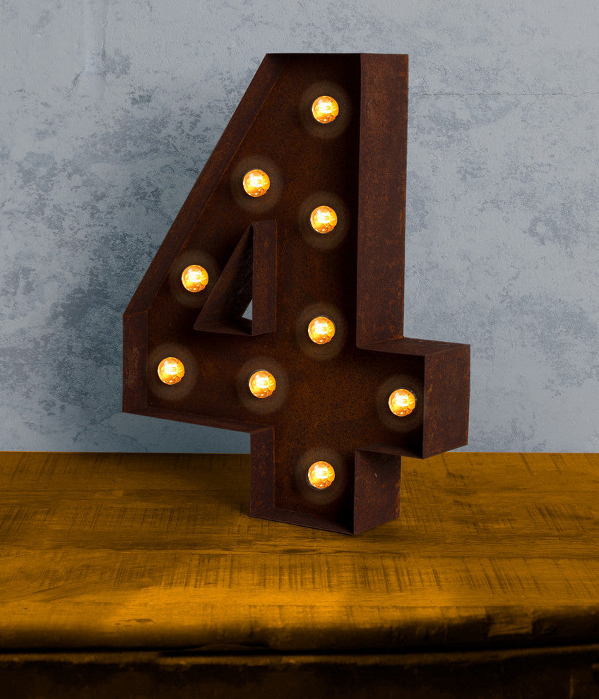 Vintage Retro Lights and Signs Number "4"