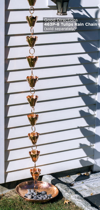 100% Pure Copper Rain Chain Basin, Large 16-1/2 Inch Diameter, 4 Inches High