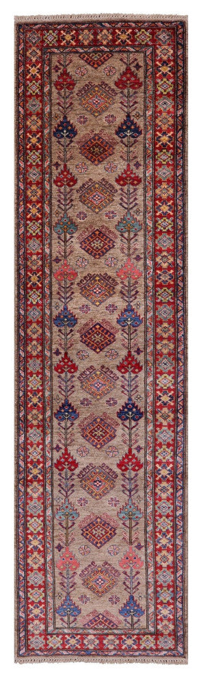 Super Kazak Hand Knotted Wool Runner Rug 2' 8" X 10' 1" Q7497