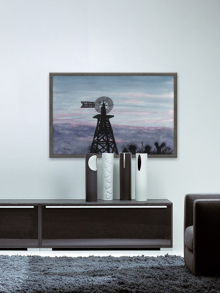 "Texas Sunset" Framed Painting Print, 36"x24"