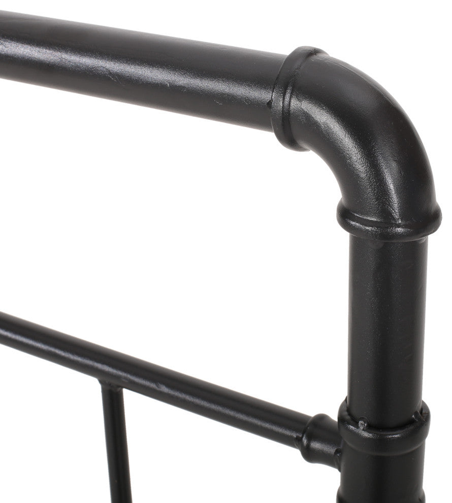 Ina Contemporary Iron King Headboard, Flat Black