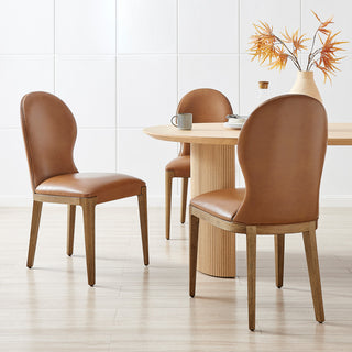 Eldoris Dining Side Chair,, Set of 2, Borneo Chocolate, Pu