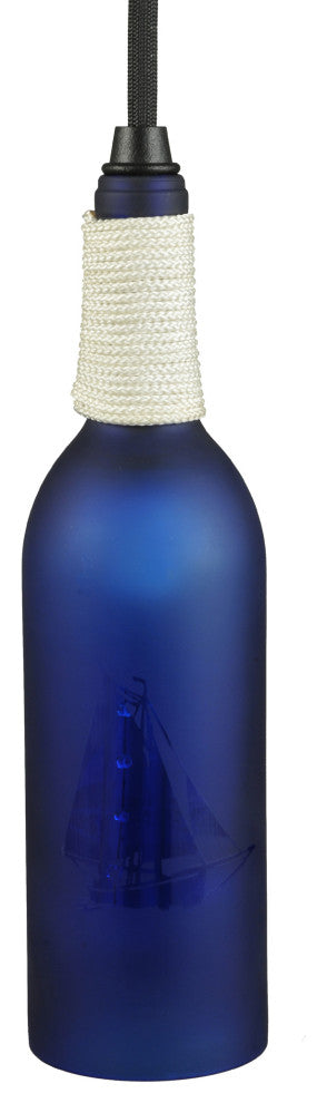 3W Coastal Collection Sailboat Wine Bottle Mini Pendant