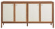 Capri 65 Wood Grain Sideboard Storage Cabinet