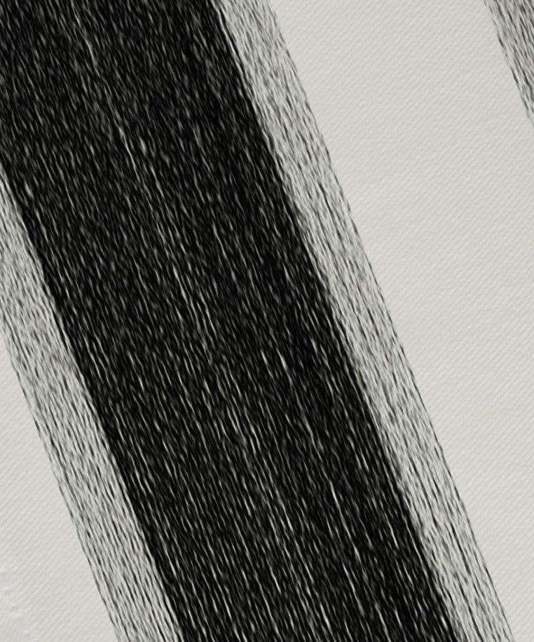 Striate Stripe Stripe Print Napkin, Black, Set of 4