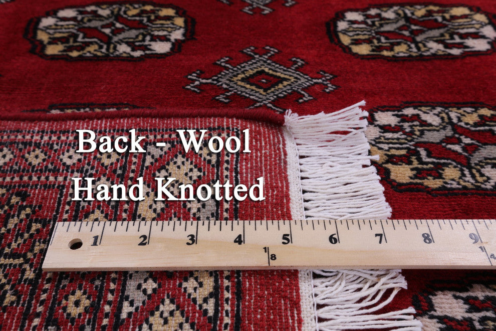 Signed Silky Bokhara Hand Knotted Wool Rug 3' 2" X 5' 2" - Q13761
