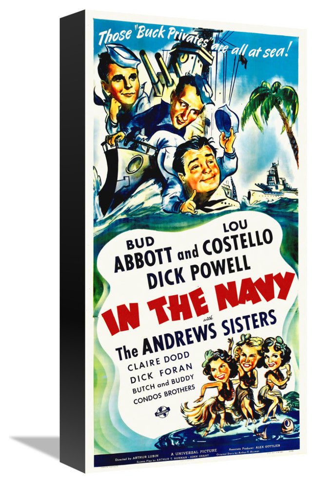 "Abbott & Costello - In The Navy" Canvas by Hollywood Photo Archive, 8x16"