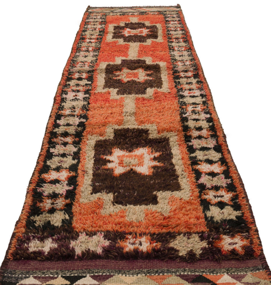 Vintage Turkish Runner Rug - 2' 11" x 11'  (35 in. x 132 in.)