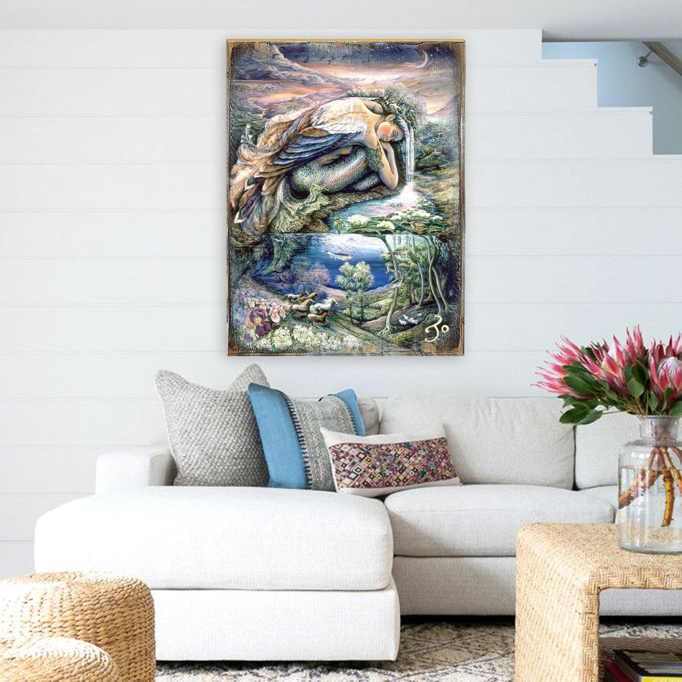 Mer Angel Wall and Table Top Wooden Decor, 36x24