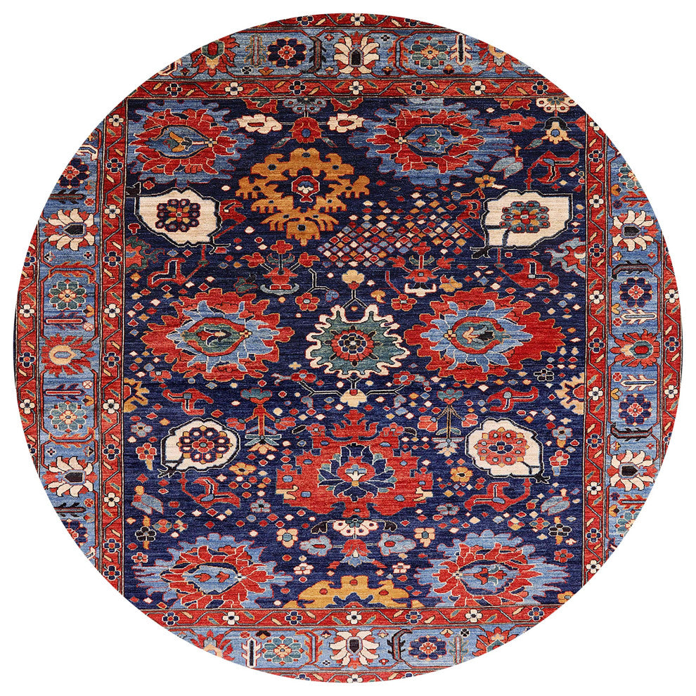 Ahgly Company Indoor Round Mid-Century Modern Area Rugs, 7' Round
