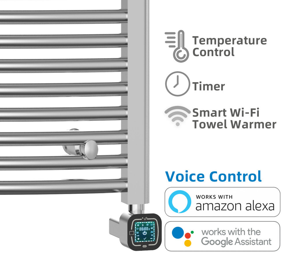 HEATGENE Smart Towel Warmer With Timer and Temperature Control, Chrome