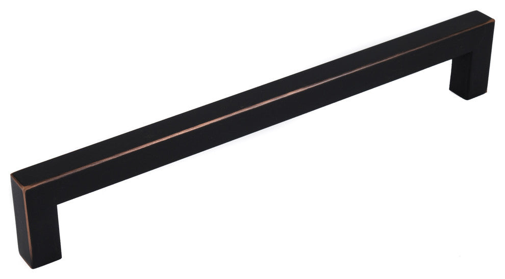 Celeste Square Bar Pull Cabinet Handle Oil-Rubbed Bronze Black Stainless 12mm, 8 Inch