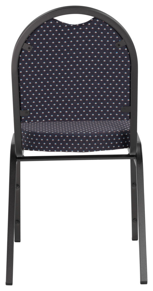 NPS 9200 Fabric Stack Chair, Diamond Navy Seat/ Black Frame