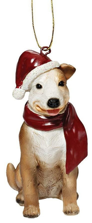 Pitbull Holiday Dog Ornament Sculpture