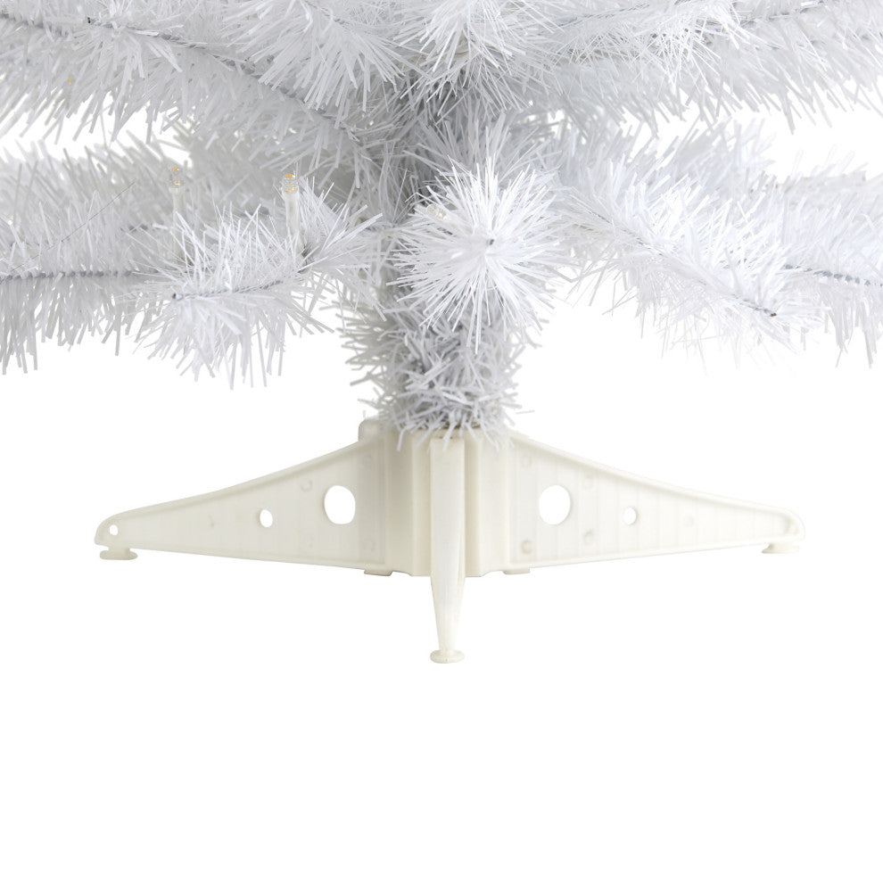 2' White Artificial Christmas Tree With 35 LED Lights and 72 Bendable Branches