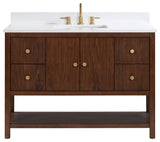Zoe Vanity Combo, Walnut Collection, 49"