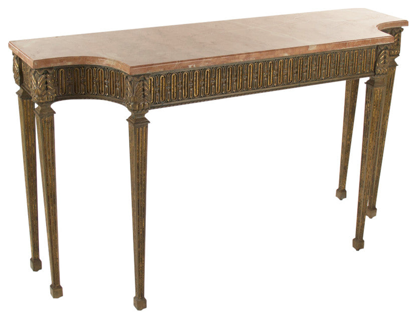 Faron Console, Distressed Copper Base