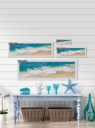 "Enjoy the Waves" Framed Painting Print, 45x15