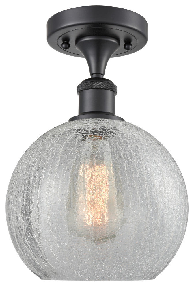 Innovations Lighting 516-1C-BK-G125-8-LED Athens 1 Light 8" Semi-Flush Mount