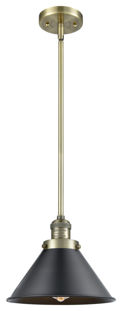 INNOVATIONS 201S-AB-M10-BK-LED 1-Light Mini Pendant Antique Brass
