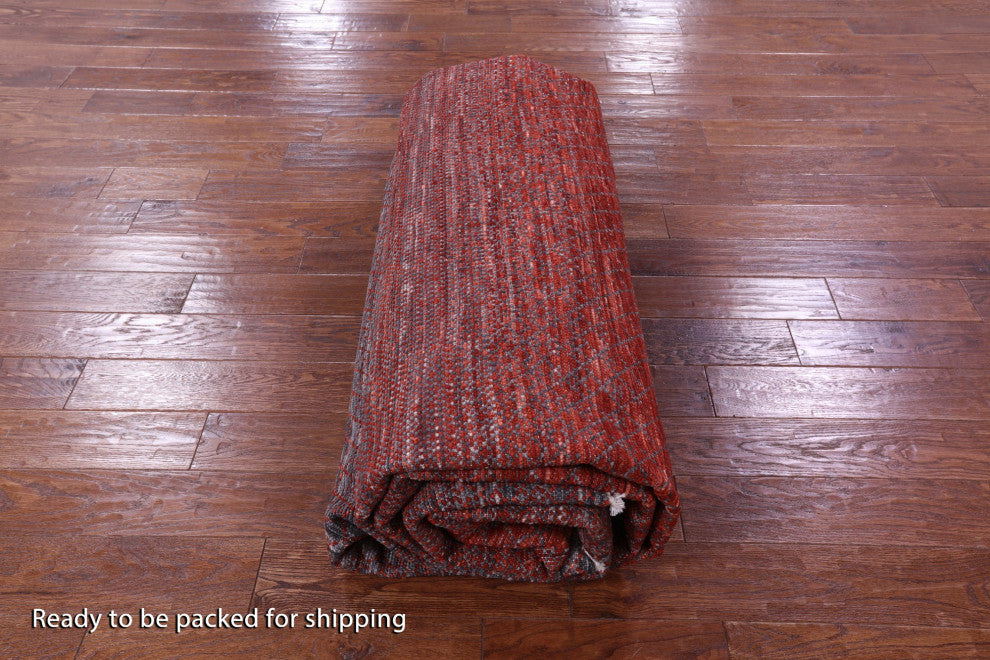 10' 1" X 14' 1" Savannah Grass Hand Knotted Wool Rug - Q13179