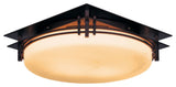 Banded Semi-Flush, Incandescent, Opal Glass, Dark Smoke