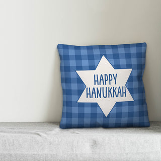 Buffalo Check Star of David 16"x16" Throw Pillow