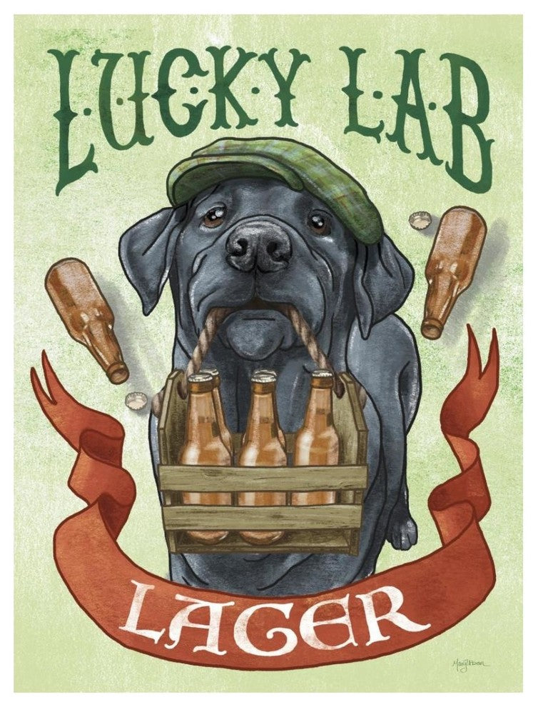 "Beer Dogs V" Digital Paper Print by Mary Urban, 14"x18"