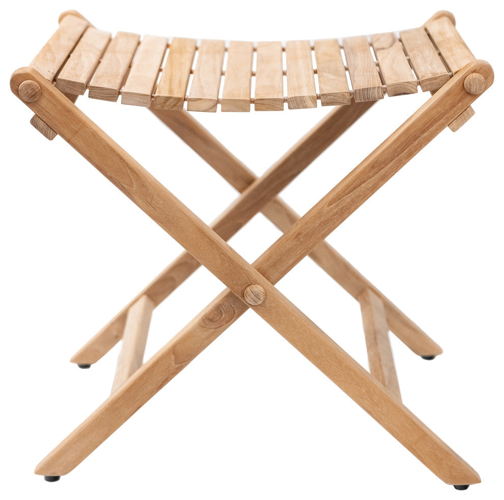 Nordic Style Teak Folding String Seat