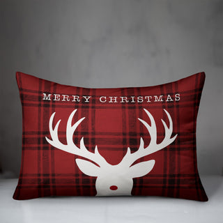 Merry Christmas Deer 14x20 Spun Poly Pillow