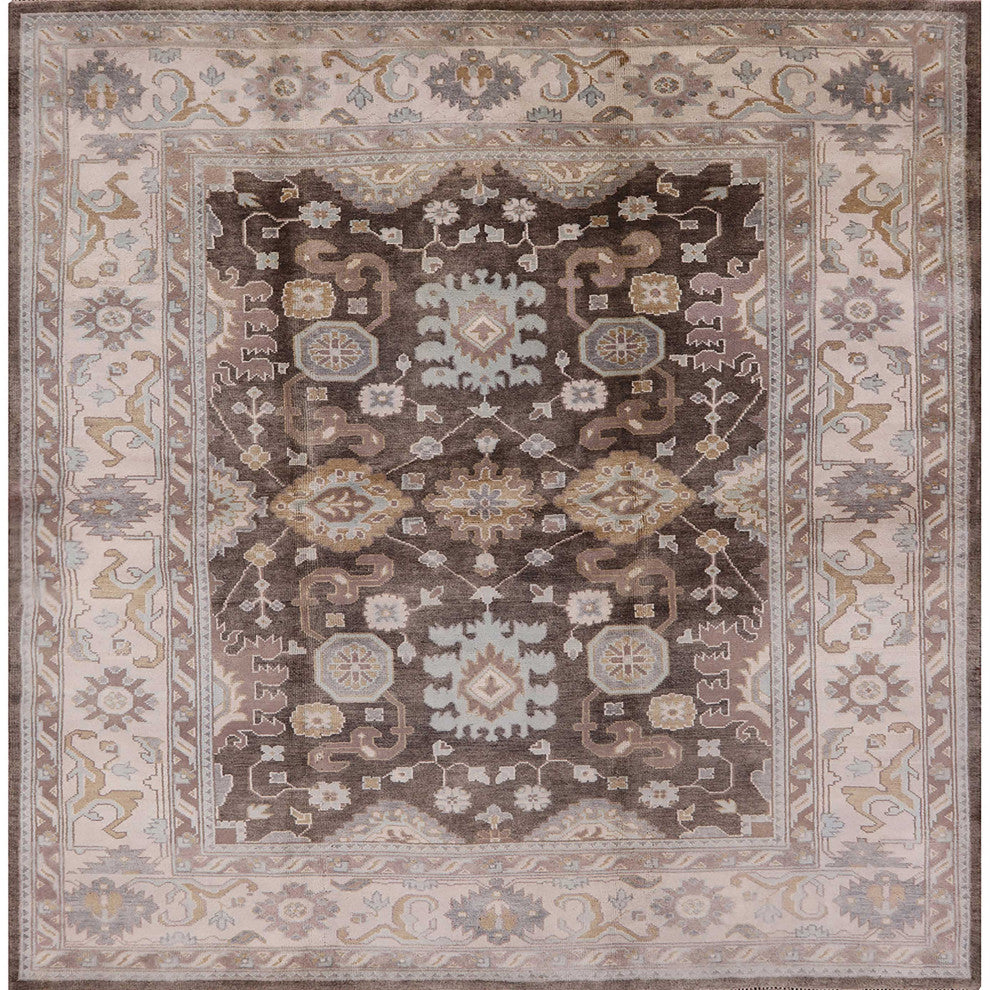 Ahgly Company Indoor Square Mid-Century Modern Area Rugs, 4' Square