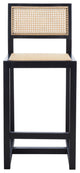 Safavieh Seika Rattan Counter Stool, Black/Natural