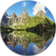 Green Lake In Tatra Mountain, Landscape Photo Disc Metal Wall Art, 23"