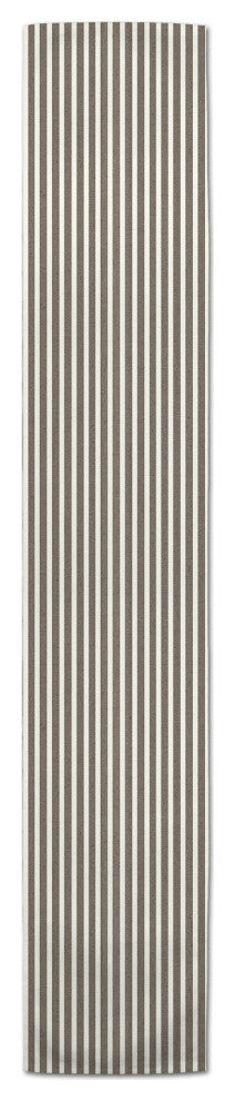 Brown Fabric Stripes 16x90 Cotton Twill Runner