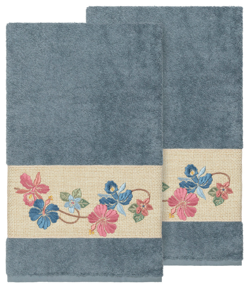 Caroline 2 Piece Embellished Bath Towel Set