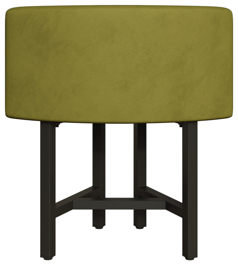 40" Round Wooden 4 Seater Dining Table Set Upholstered Chairs for Nook Balcony, Yellow