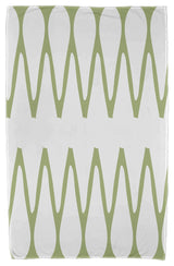 30x60" Zipped, Geometric Print Beach Towel, Green