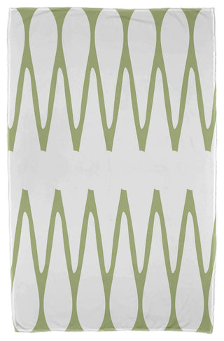 30x60" Zipped, Geometric Print Beach Towel, Green