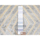 Light Gray Modern Design Silk With Textured Wool Hand Knotted Mat Rug, 2'x3'