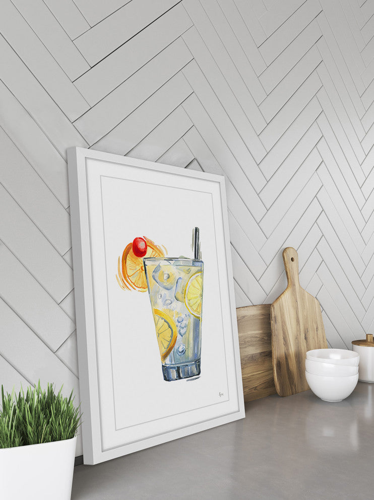 "Le Temps d'un Verre" Framed Painting Print, 30"x45"