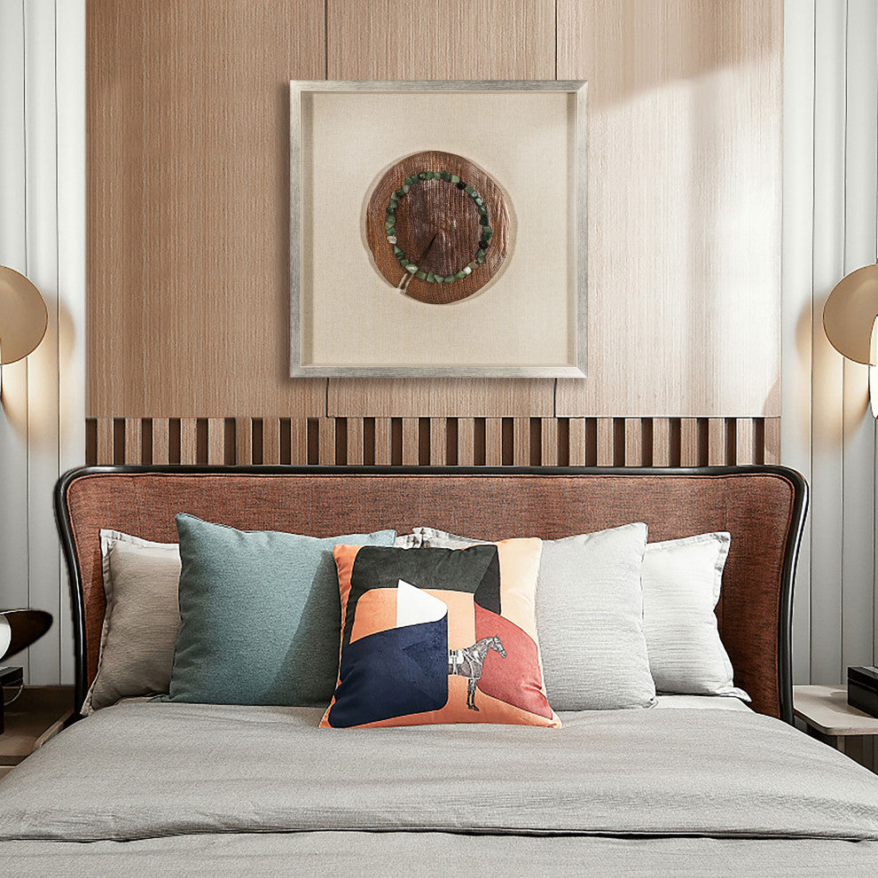 Nanya Wood and Stone Shadow Box Wall Decor